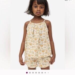 H&M Kids - 2-Piece Double-Weave Cotton Set - Neutral  Ditsy Floral